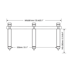 Ножки Solidsteel HS-Add Kit 205 Inox