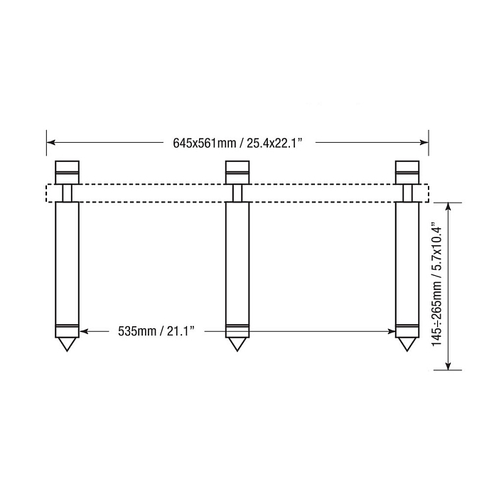 Ножки Solidsteel HS-Add Kit 205 Inox - рис.1