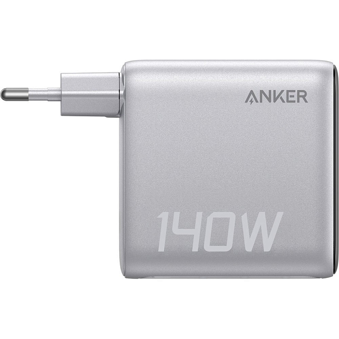 Сетевое зарядное устройство Anker Charger 140W 3xUSB-C/1xUSB-A LCD with USB Cable Silver - рис.7