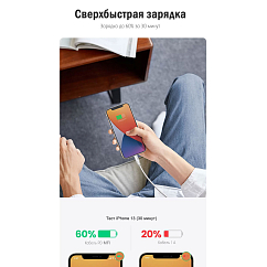 Кабель UGREEN USB-C - Lightning Cable White