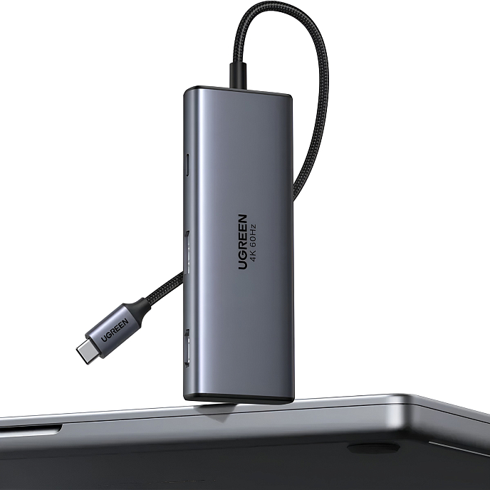 USB HUB Ugreen CM498 7-in-1 USB-C Grey Cosmos - рис.3