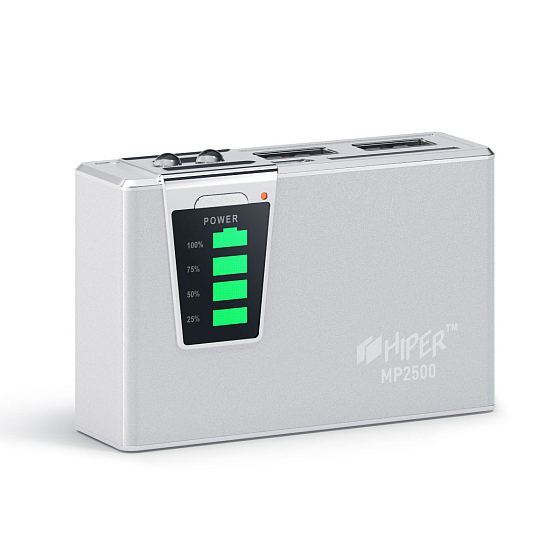 Внешний аккумулятор Hiper Power Bank MP2500 Silver - рис.0