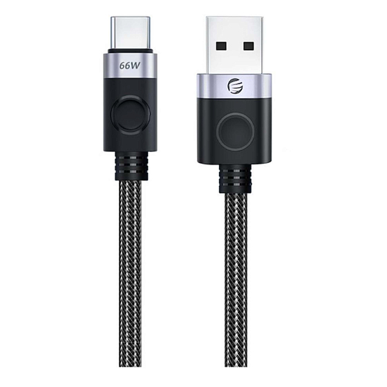 Кабель Orico USB-A - USB-C Black Silver 1 m (A2C-10-BK-BP) - рис.0
