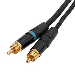 Кабель HeadMade Pro 2RCA - 3.5mm Black 1.5m