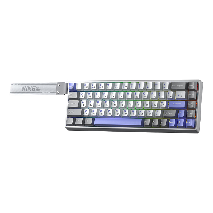 Клавиатура AULA WIN68HE MAX Gray White Blue - рис.1