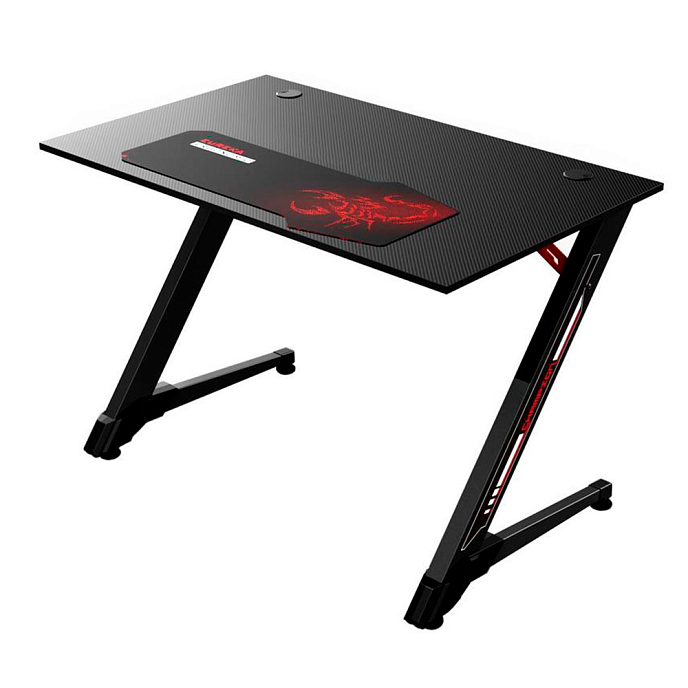 Компьютерный стол EUREKA Z43 (ERK-GD-4301-V1D) Black - рис.0