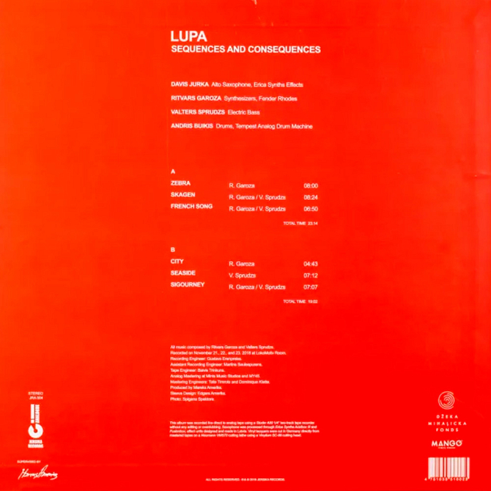 Виниловая пластинка Lupa - Sequences And Consequences LP - рис.1