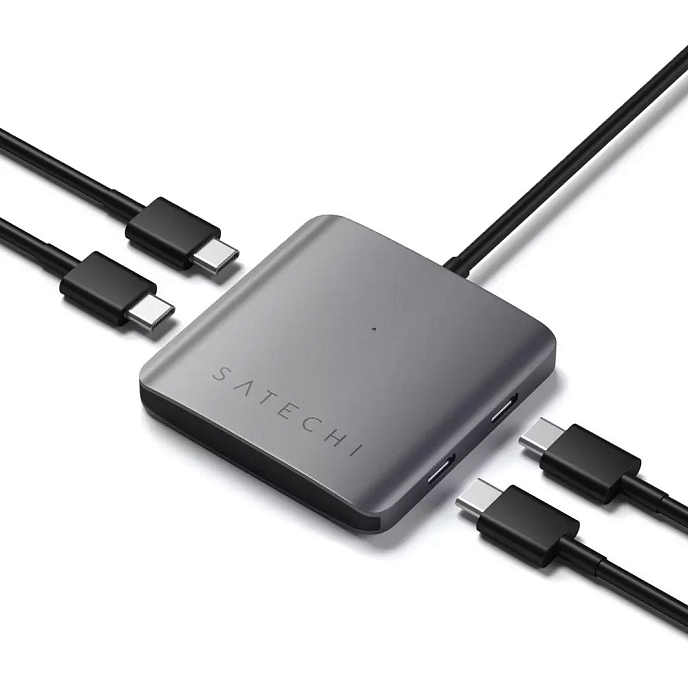 USB HUB Satechi Aluminum 4 Port USB-C Hub Space Grey - рис.2