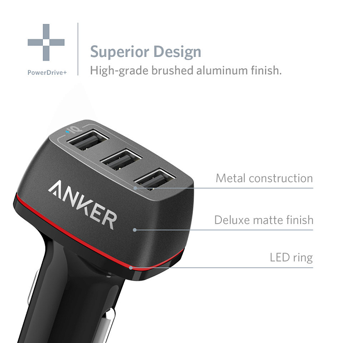 Автомобильное зарядное устройство Anker PowerDrive+ 3 USB - рис.3