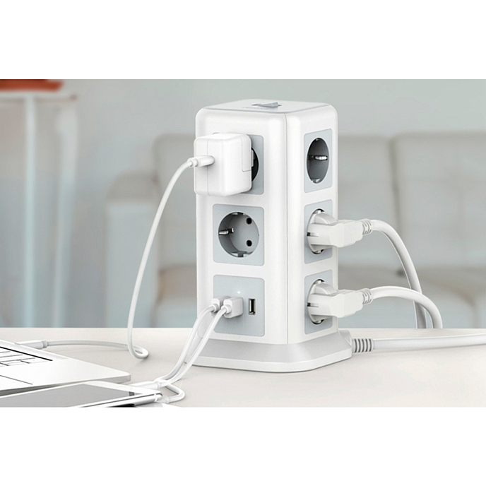 Сетевой фильтр Tessan TPS01-DE Grey - рис.1