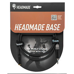 Кабель HeadMade Base 3.5-f - 3.5-m Black 1m