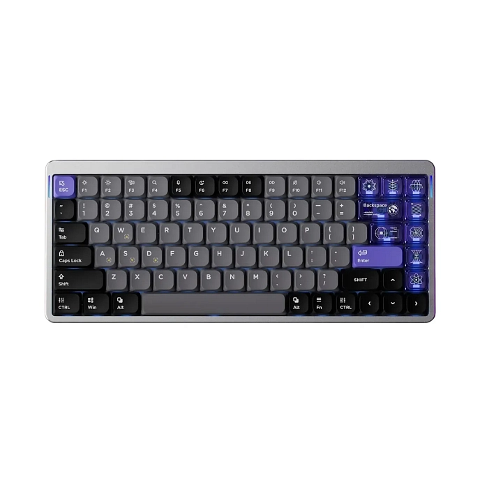 Клавиатура NuPhy Air75 HE (Low-Profile Magnetic Jade Pro Switch) Space Silver - рис.0
