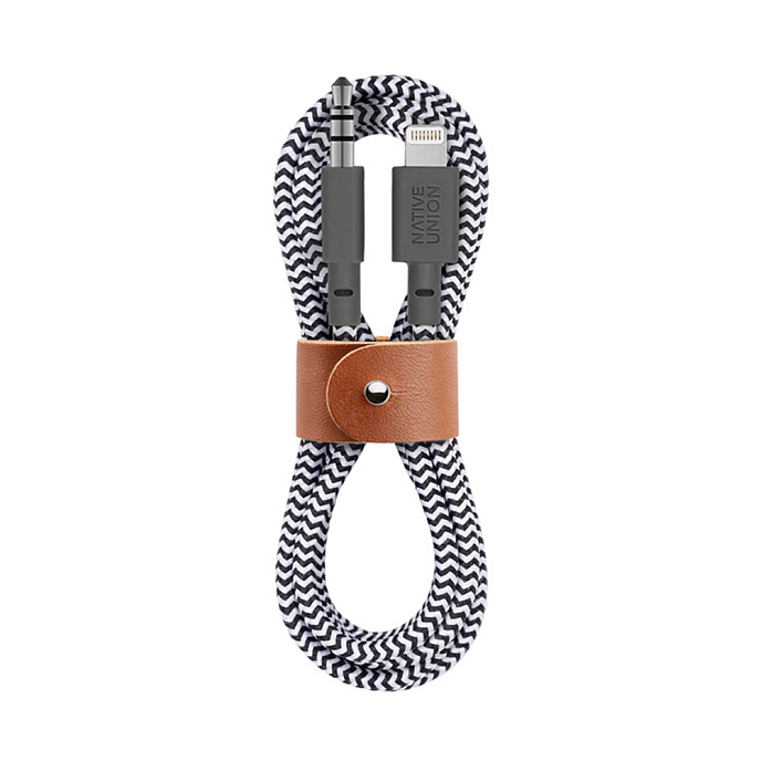 Кабель Native Union Belt 3.5 - Lightning Zebra 1.2m - рис.0