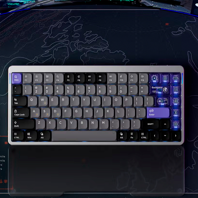 Клавиатура NuPhy Air75 HE Jade Switch Space Silver - рис.5