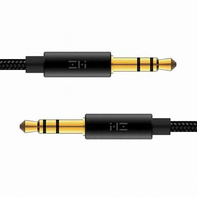 Кабель Xiaomi AUX 3.5mm ZMI Audio Cable Black 1m - рис.1