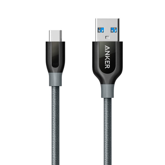 Кабель Anker PowerLine+ USB-C to USB 3.0 0.9m Grey - рис.0
