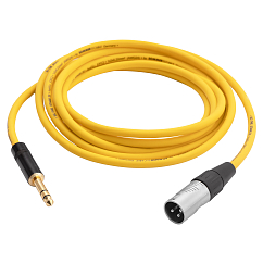 Кабель HeadMade Pro XLR-M - 6.3mm stereo Yellow 3m