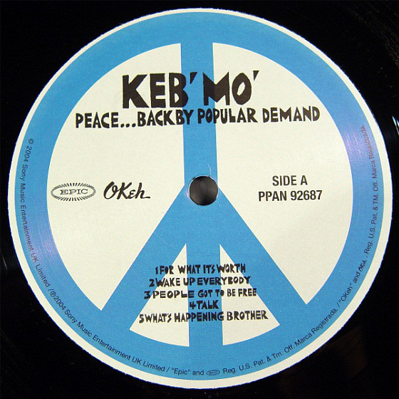 Купить пластинку Keb' Mo' Peace... Back By Popular Demand по цене от