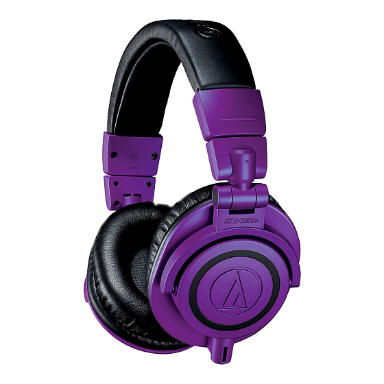 Наушники полноразмерные Audio-Technica ATH-M50xPB Purple Black - рис.0
