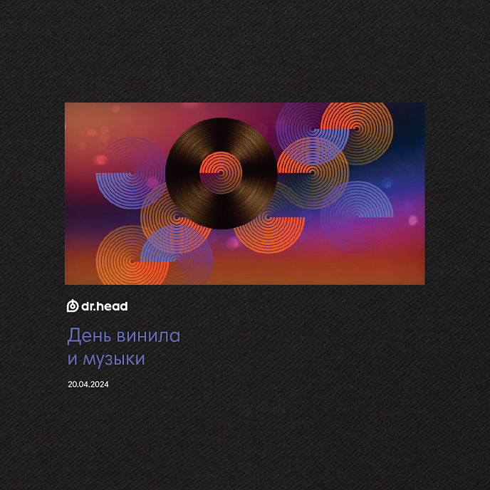 Футболка Dr.Head футболка День винила и музыки ver.2, M - рис.1