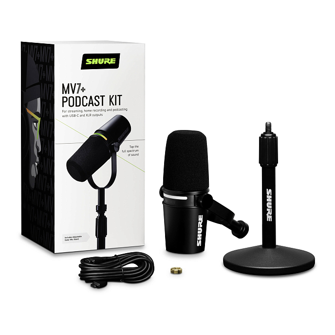 Микрофон для стриминга и игр Shure MV7+ K Bundle Black - рис.3