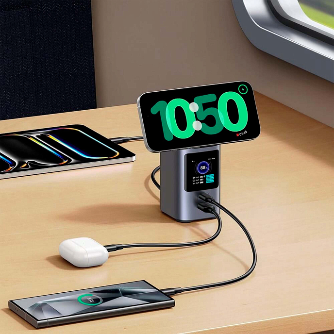 Внешний аккумулятор UGREEN PB771 20 000mAh + Magnetic Wireless 145W Grey - рис.3