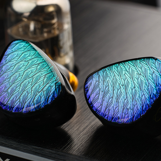 Наушники внутриканальные Celest Wyvern Black Remaster (with Mic) Malachite Violet 4.4mm - рис.4