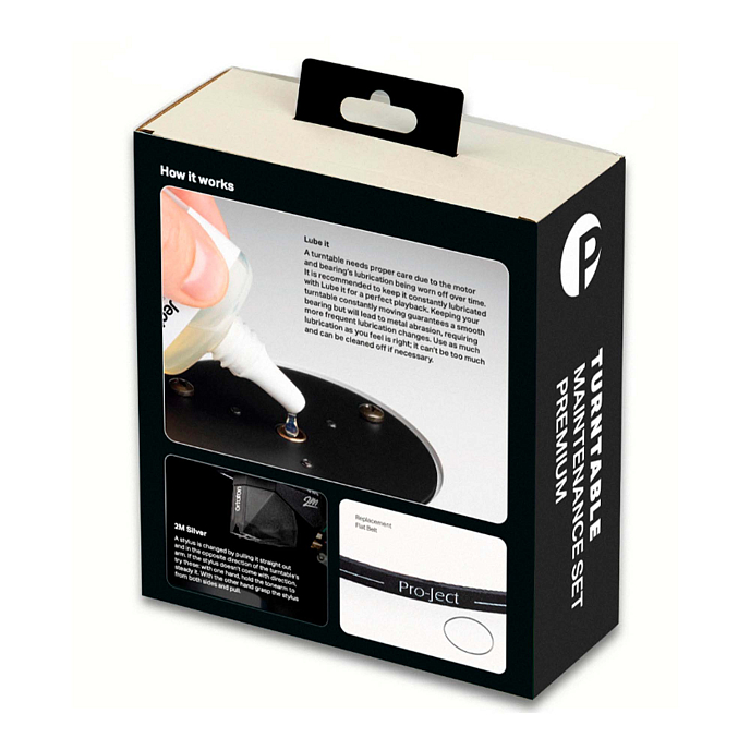 Аксессуар для винила Pro-Ject Maintenance Set Premium (Lube It/Drive Belt/2M Silver Stylus) - рис.1
