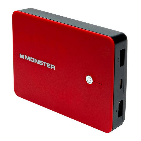 Внешний аккумулятор Monster Power Bank 10000mAh red - рис.0