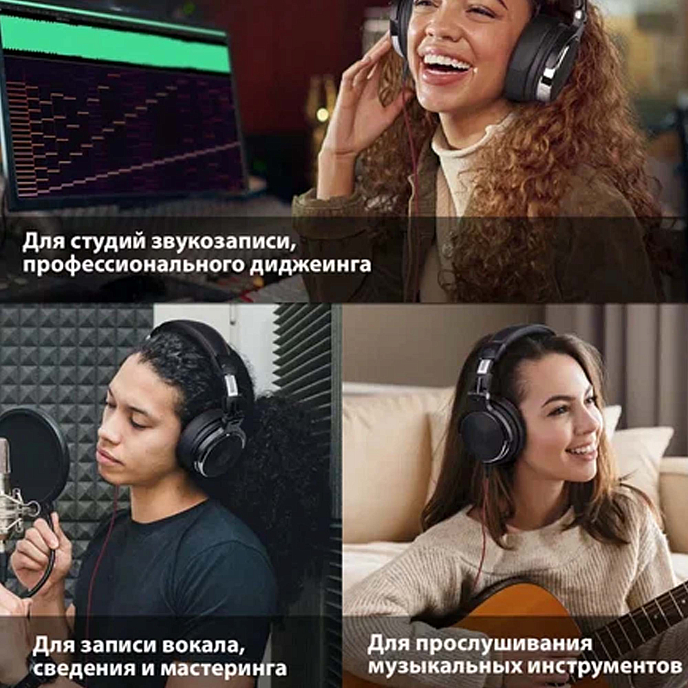 Наушники полноразмерные OneOdio Studio Pro 60 Black - рис.5