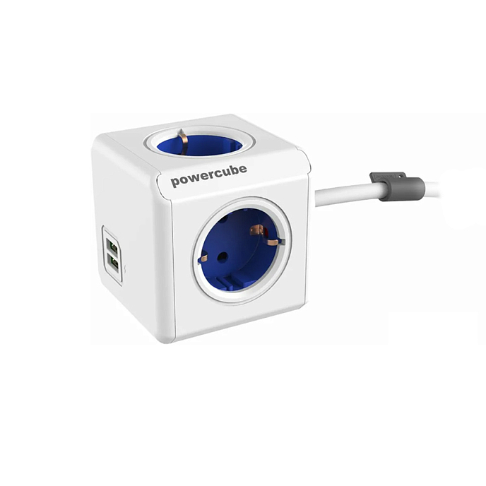 Сетевой фильтр Allocacoc Extended USB Blue 1.5m - рис.0