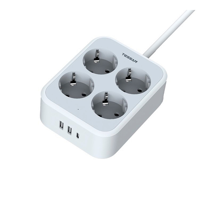 Сетевой фильтр Tessan TS-PS01DE00 Grey - рис.0