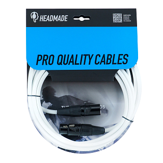 HeadMade Pro XLR-F - XLR-M White 3m