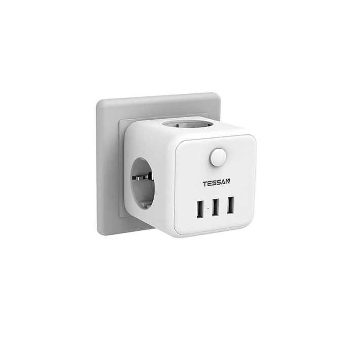 Сетевой фильтр Tessan TS-301-DE White - рис.0
