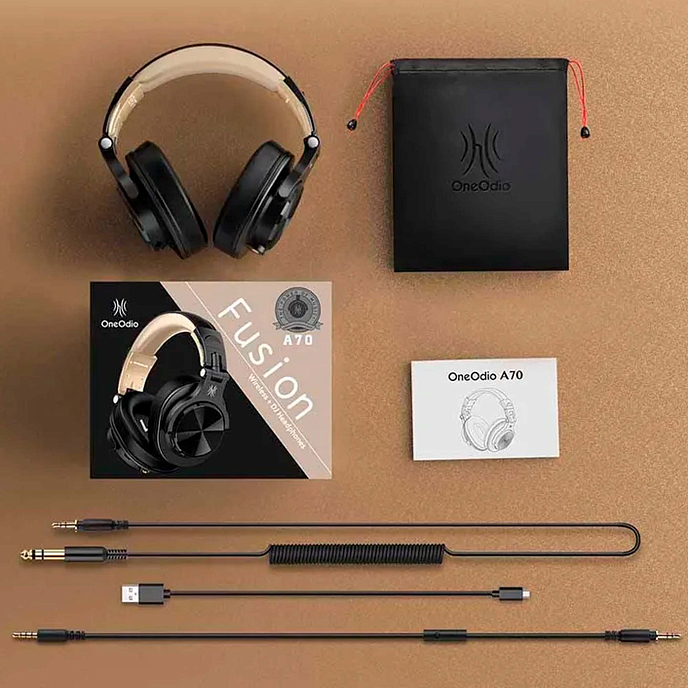 Беспроводные наушники OneOdio A70 Black/Golden - рис.6