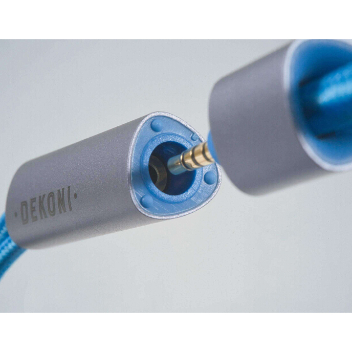 Кабель Dekoni Audio Postsplit 3.5mm with Nylon Woven Jacket Blue - рис.4