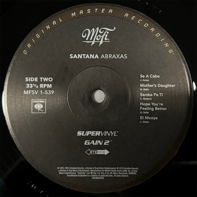 Виниловая пластинка Santana - Abraxas (MFSL) Super Vinyl LP - рис.3