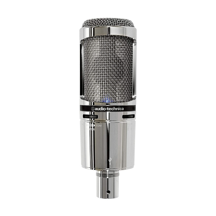 Микрофон студийный Audio-Technica AT2020 USB+V Chrome - рис.0