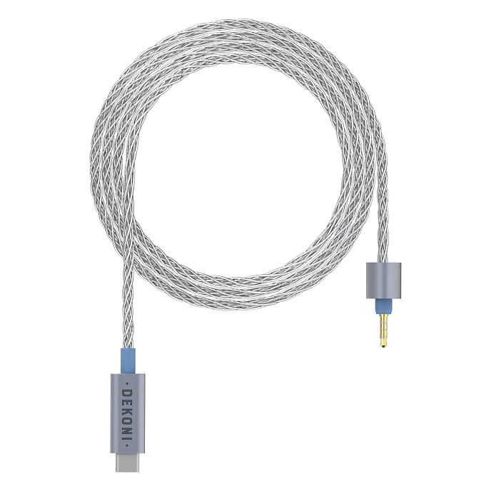 Кабель Dekoni Audio Ensemble USB-C DAC/AMP 52 length Braided Silver - рис.0