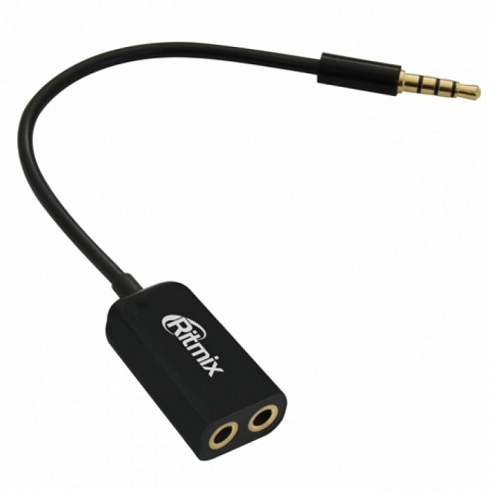 Разветвитель для наушников RITMIX RAS-150 Black - рис.0