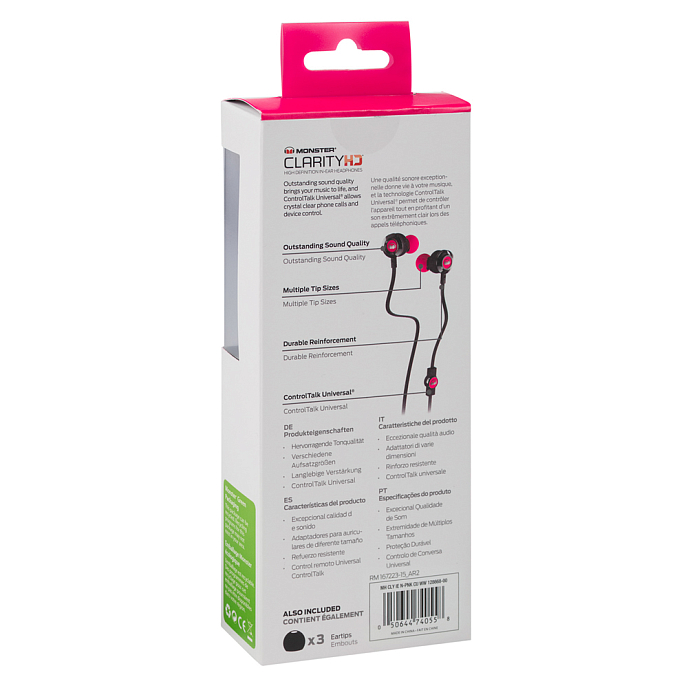 Наушники MONSTER CLARITY HD IN-EAR (NEON PINK) - рис.6