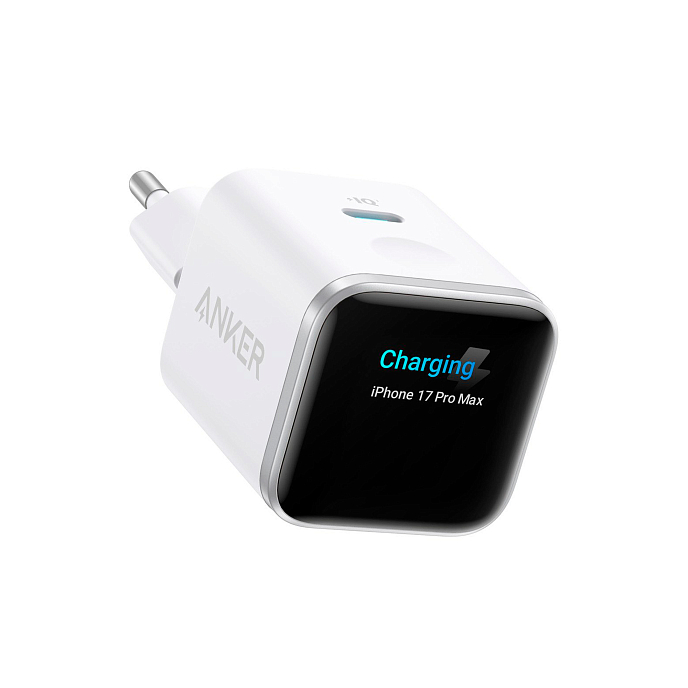 Сетевое зарядное устройство Anker Nano Charger 45W Smart Display White - рис.0