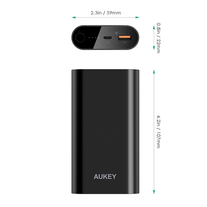 Внешний аккумулятор Aukey Power Bank 10050 mAh - рис.1