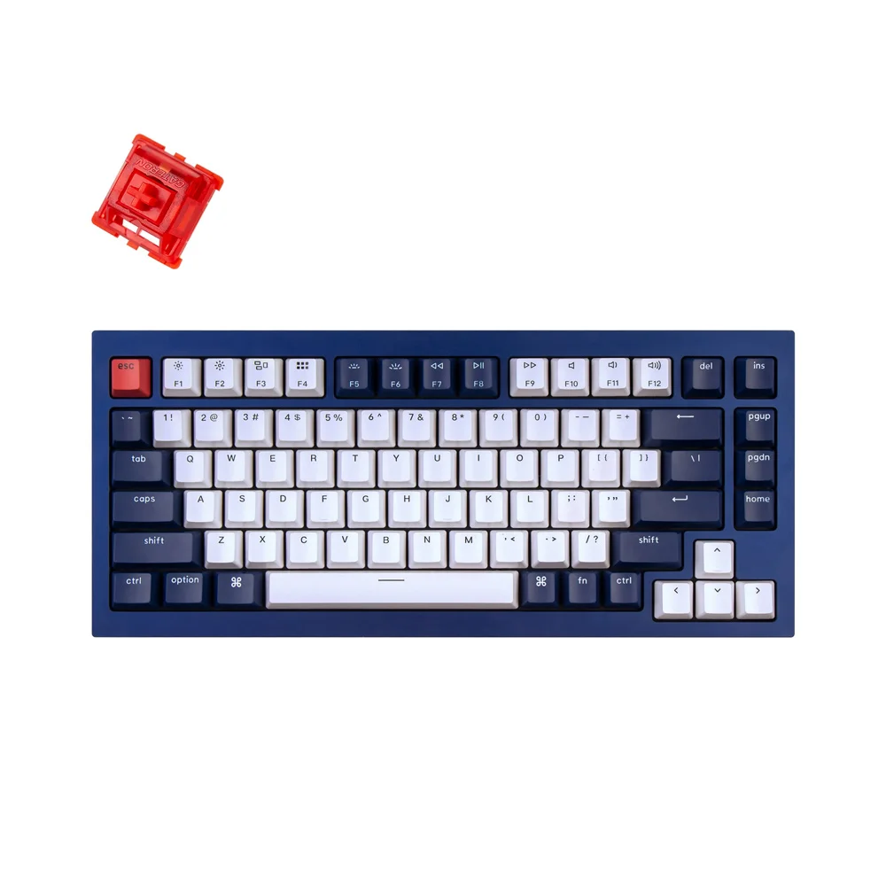 Keychron Q1 QMK Fully Assembled Navy Blue Gateron G Phantom Red Switch от  Dr.Head