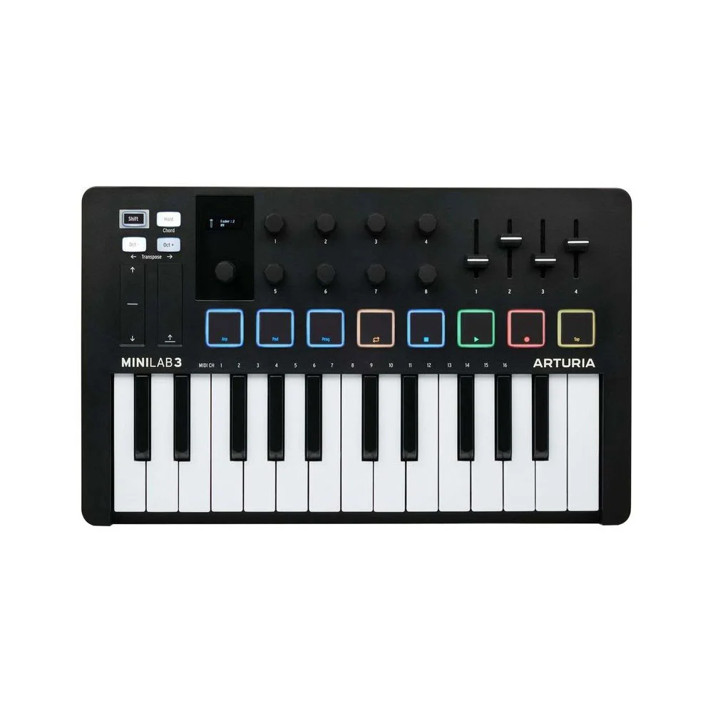 Купить midi-клавиатуру Arturia MiniLAB 3 Black Edition по цене от 12340  руб., характеристики, фото, доставка