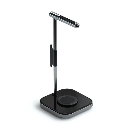 Подставка для наушников Satechi 2-in-1 Headphone Stand with Wireless Charger Grey - рис.0