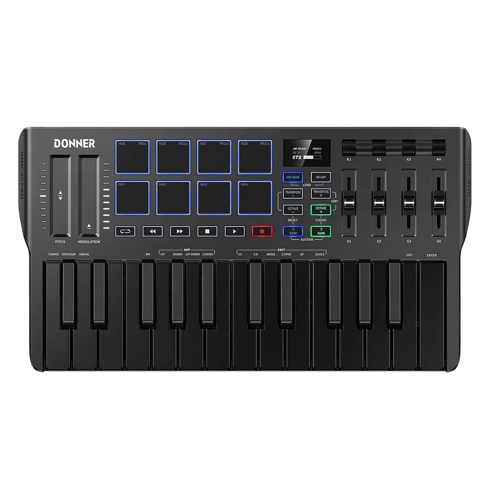 Купить midi-клавиатуру Donner DMK-25 PRO по цене от 16100 руб.,  характеристики, фото, доставка