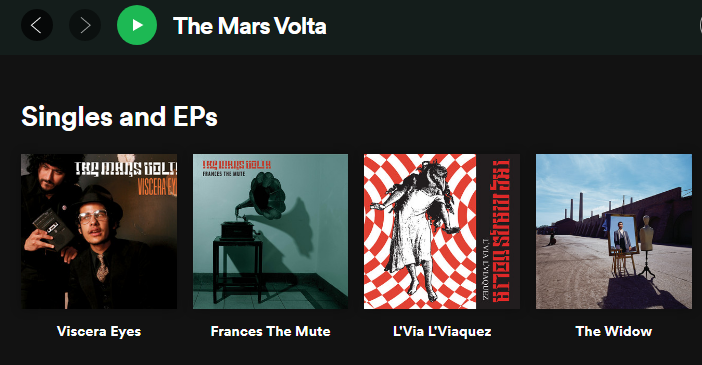 Mars Volta в американском Spotify