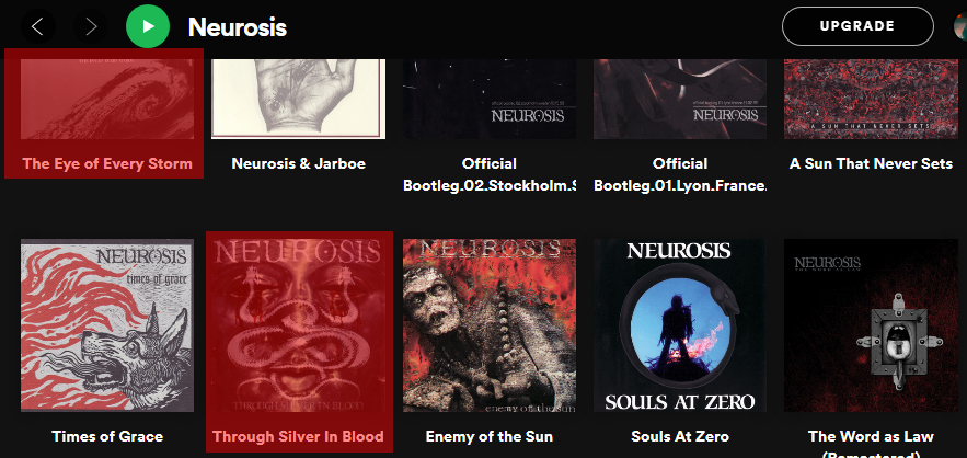 Neurosis в американском Spotify