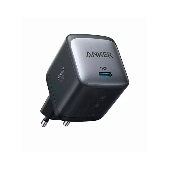 Сетевое зарядное устройство Anker PowerPort Nano II GaN 65W Black - рис.0